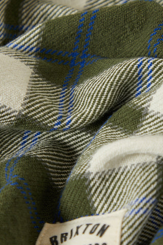 BRIXTON Chemise Bowery Vintage - Vert et Bleu