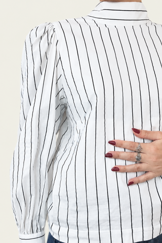 LELE DEBALTZAC Blouse Aude - Ligné Noir et Blanc