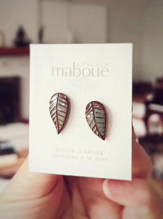 MABOUE Boucles d'Oreilles Feuille