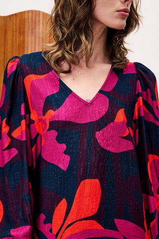 FRNCH PARIS Callie Dress - Geo Flowers