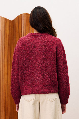 FRNCH PARIS Selkirk cardigan - Burgundy