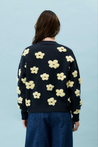 FRNCH PARIS Cardigan Bergenia - Bleu Marine