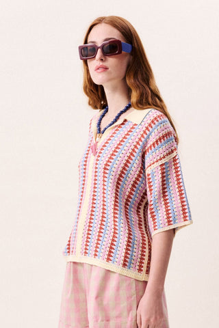 FRNCH PARIS Polo Crochet Missy - Violine