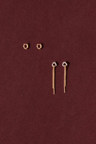 CAMILLETTE Boucles d'Oreilles Trace - Argent et Or