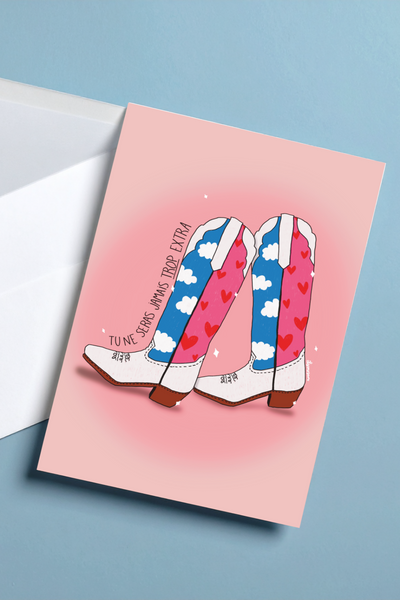 LISANOSAURUS Greeting Card - Too Extra