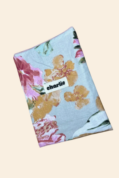 CHARLIE Pochette à Livre Petit Format - Grosse Fleurs Vintage