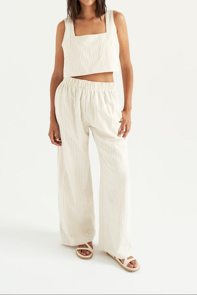 DAILYSTORY Pantalon Cléo - Beige Ligné