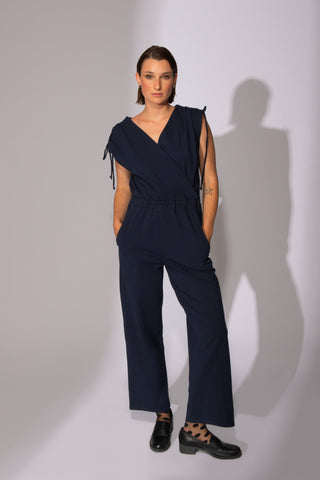 EVE LAVOIE Last Night Jumpsuit - Navy Blue