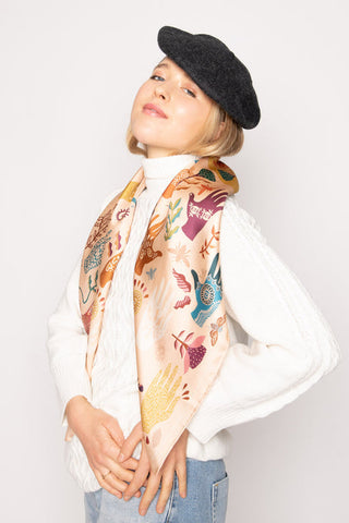 DORA NOLA Foulard en Soie 90 - Le Gardien