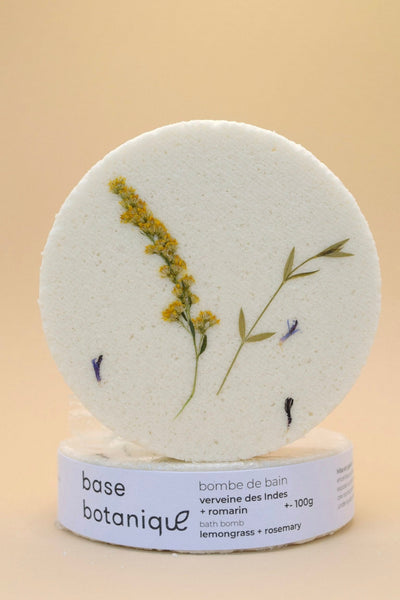 BOTANICAL BASE Bath Bomb - Indian Verbena + Rosemary