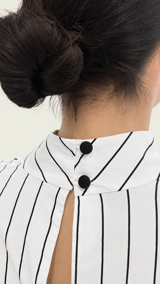 LELE DEBALTZAC Blouse Aude - Ligné Noir et Blanc