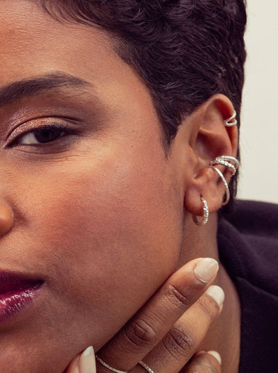 VÉRONIQUE ROY JWLS Determined Earrings - Silver
