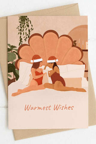 ITS FUNNY HOWWW Wish Card - Merry Christmas Women 