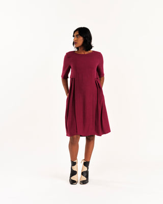 JENNIFER GLASGOW Boudica Dress - Burgundy