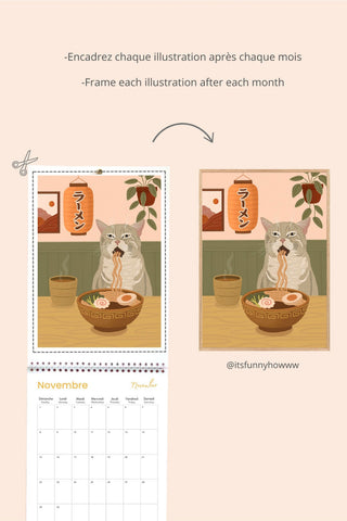 ITSFUNNYHOWWW Calendrier 2026 - Chat