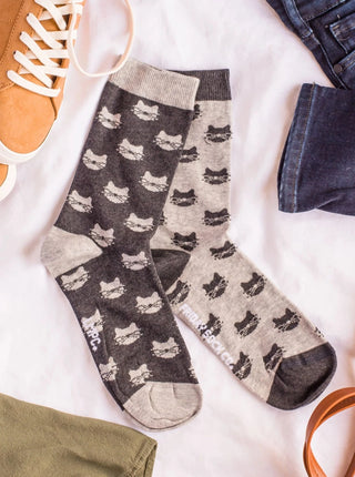 FRIDAY SOCK CO. Socks - Inverted Gray Cat