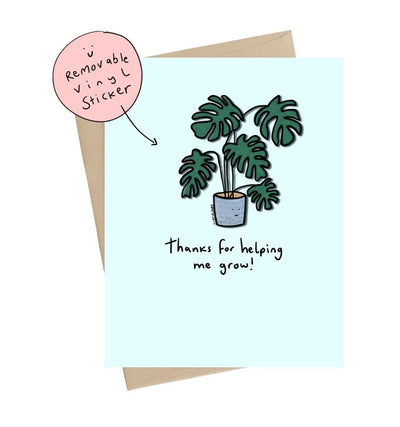LITTLE MAY PAPERY Carte de Souhait Autocollant - Helping Me Grow