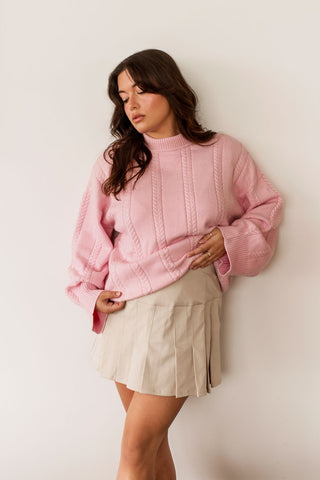 DAILYSTORY Ollie Sweater - Baby Pink