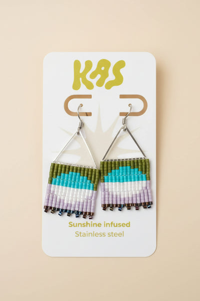 KAS Boucles d'Oreilles Karma Kaki