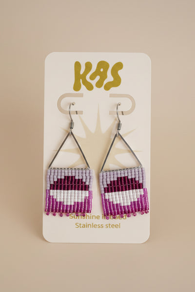 KAS Boucles d'Oreilles Karma Prune