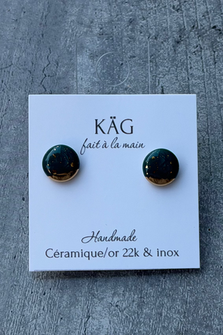 KAG Boucles d'Oreilles Céramique Abstraite