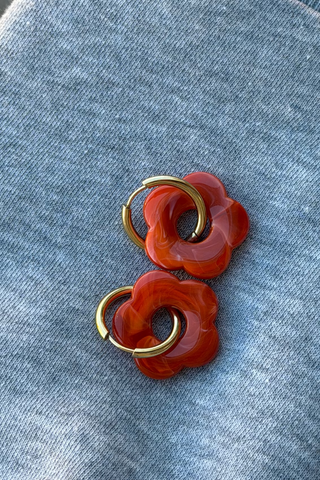 BON MATIN Boucles d'Oreilles La Fleur