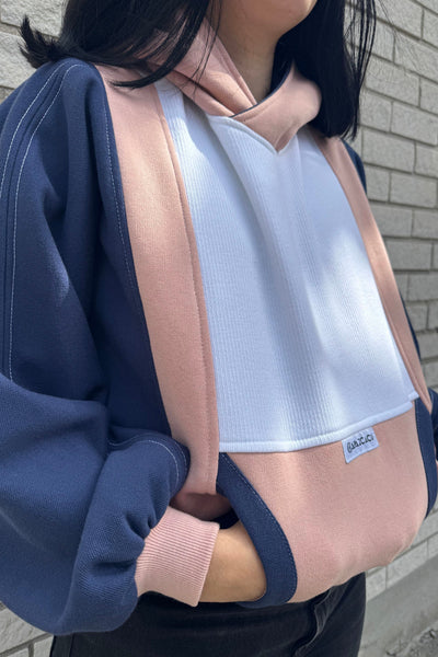 CAPAZCACU Hoodie Yiya - Blanc Bleu et Rose