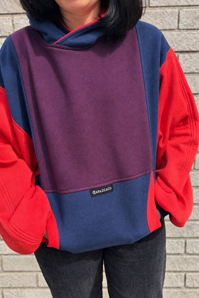 CAPAZCACU Hoodie Yiya - Mauve Bleu et Corail
