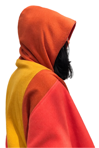 CAPAZCACU Hoodie Yiya - Jaune Orange et Brun