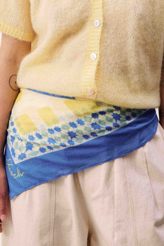 FRNCH PARIS Foulard Plitvice - Bleu Azur