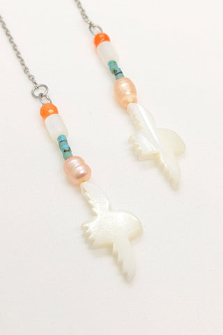 KAJOU Boucle d'Oreilles Pendante Oiseaux