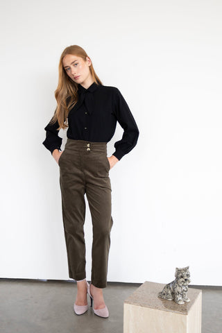 EVE LAVOIE Pantalon Graham - Olive