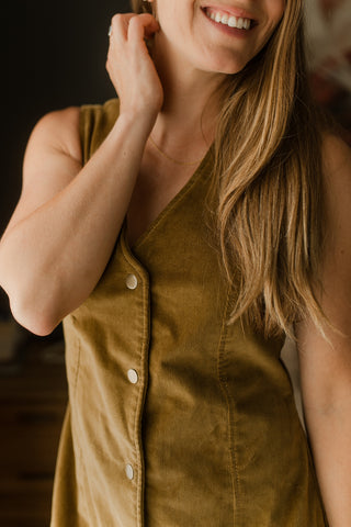LOUVE Robe Tailleur Corduroy - Cuivre