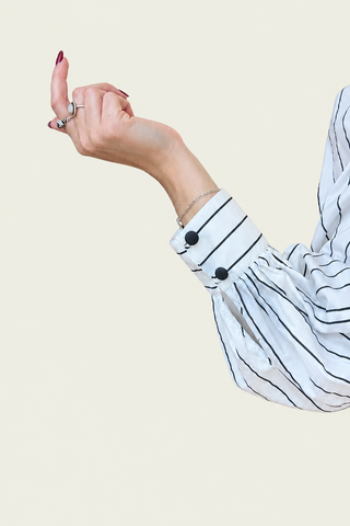 LELE DEBALTZAC Blouse Aude - Ligné Noir et Blanc