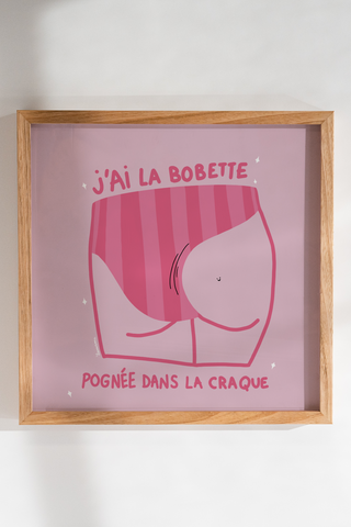LISANOSAURE Mini Affiche Carrée - Bobette
