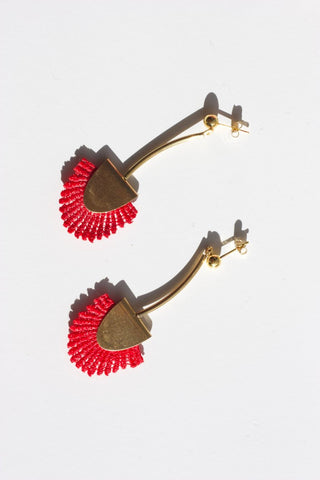 THIS ILK Boucles d'Oreilles Palmas - Rouge