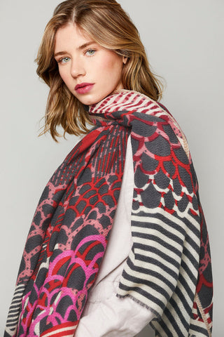 PRINCESSE & DRAGON Foulard Céleste - Rouge et Violet