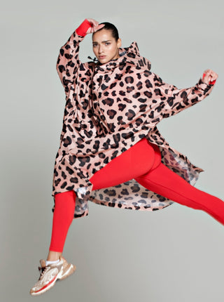 RAINKISS Waterproof Poncho - Pink Leopard