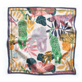 DORA NOLA Petit Foulard en Soie - Tigresse