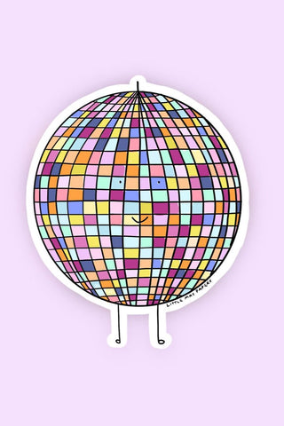 FRIDAY SOCK CO. Vinyl Sticker - Disco Ball Smiley