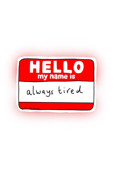 LITTLE MAY PAPERY Autocollant en Vinyle - Hello my Name is..