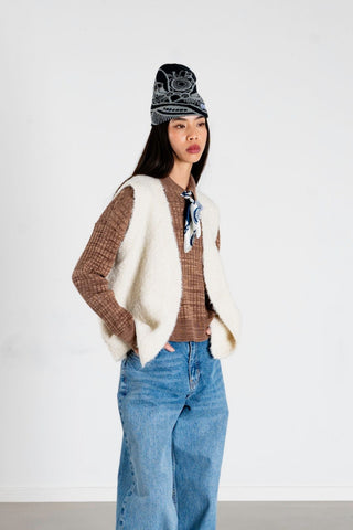 WOODBIRD Veste Eva Teddy - Off White