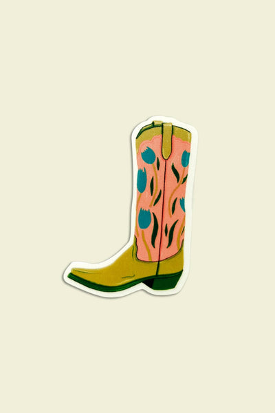 ARTBABY & CO. Autocollant de Botte Cowgirl