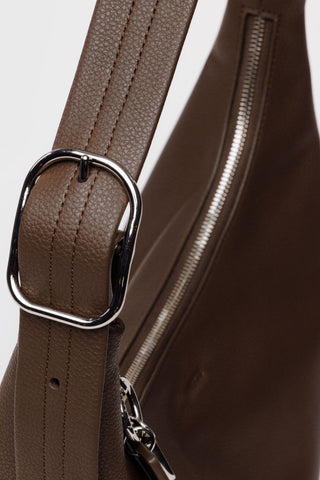 BAGGU Sac Shoulder Cuir Recyclé - Brun