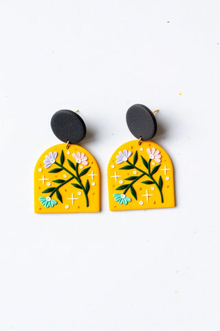 SLOW DAY STUDIOS Boucles d'Oreilles Dôme Fleurs