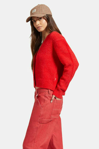 BRIXTON Cardigan Town - Rouge