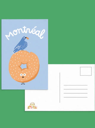 ANNE JULIE DUDEMAINE Carte Postale - Montréal Bagel