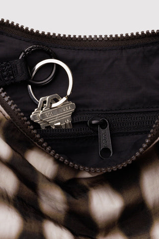 BAGGU Sac Petit Crescent Nylon - Blurred Gingham Grown