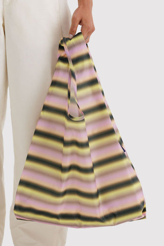 BAGGU Sac Réutilisable Standard - Gradient Stripe Rose & Jaune