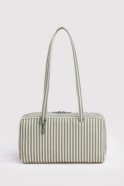 BAGGU Small Bowler Bag - Sage Stripe